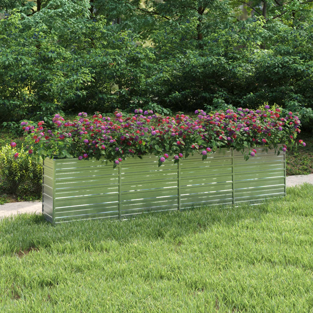 Thumbnail - vidaXL Garten-Hochbeet 320x40x77 cm Verzinkter Stahl Silber