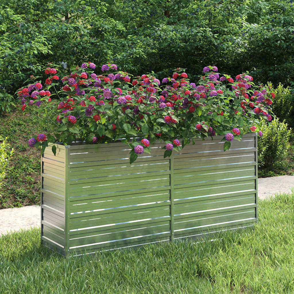 Image of Letto Rialzato Giardino 160x40x77 cm in Acciaio Zincato Argento 316894