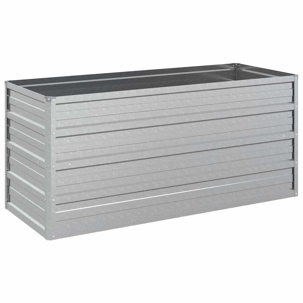 vidaXL Zahradní vyvýšený záhon 100x40x45 cm pozinkovaná ocel stříbrný