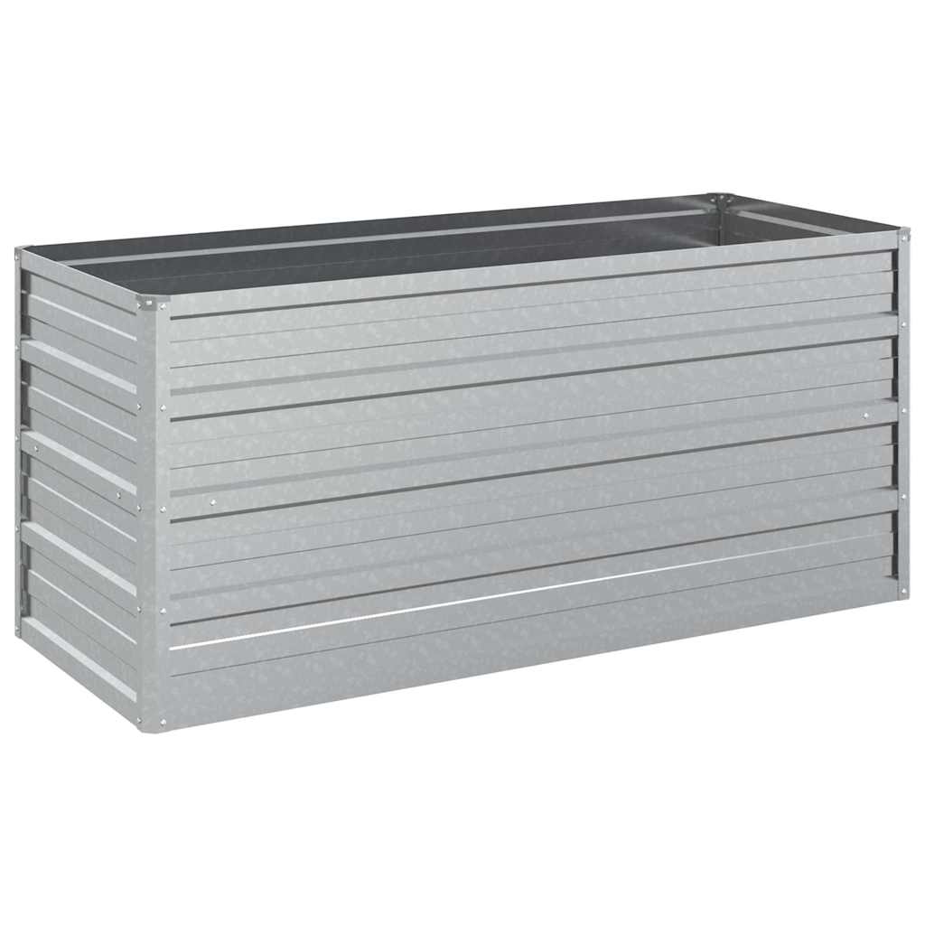 vidaXL Zahradní vyvýšený záhon 100x40x45 cm pozinkovaná ocel stříbrný