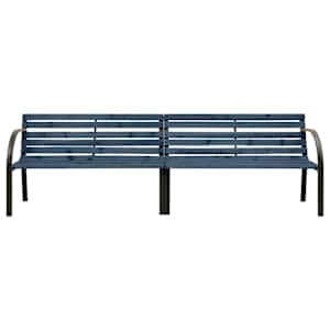 vidaXL Dvigubas sodo suoliukas, pilkas, 241cm, kini&scaron;kos eglės mediena