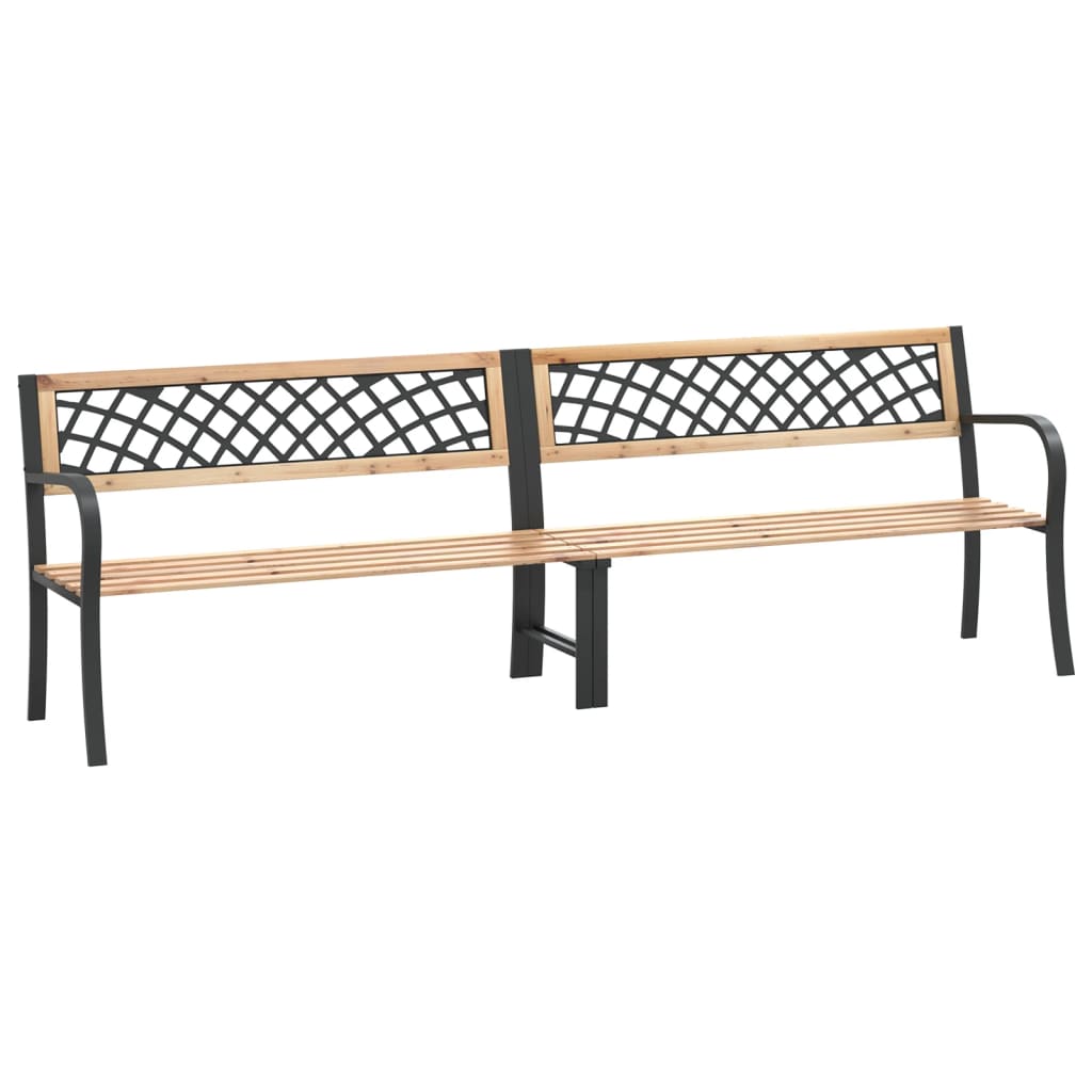 

vidaXL Twin Patio Bench 93.7" Chinese Fir Wood