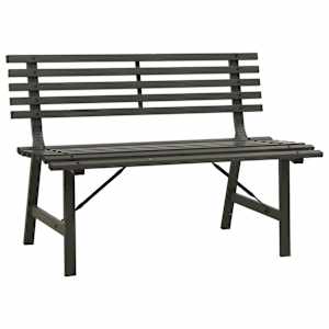 Zahradní lavička 110 cm ocel černá - obrázek 2