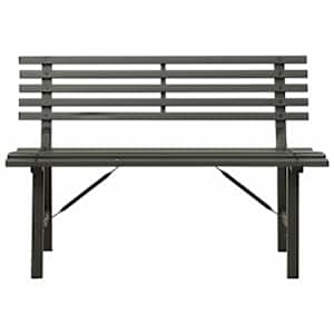 Zahradní lavička 110 cm ocel černá - obrázek 3
