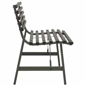 Zahradní lavička 110 cm ocel černá - obrázek 4