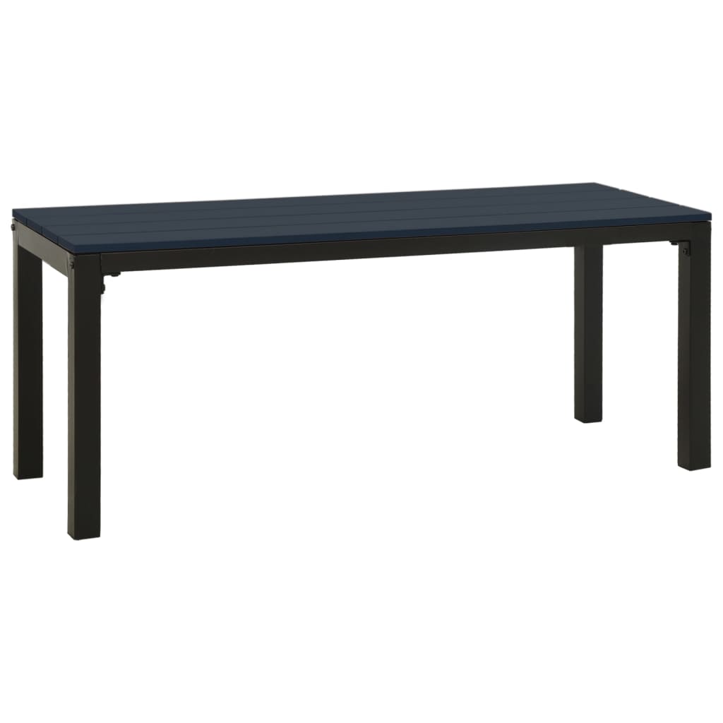 

vidaXL Patio Bench 43.3" Steel and WPC Black