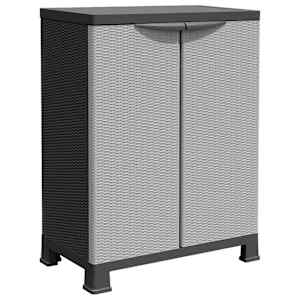 vidaXL plastkapp, 68 x 39 x 92 cm, rotang disain