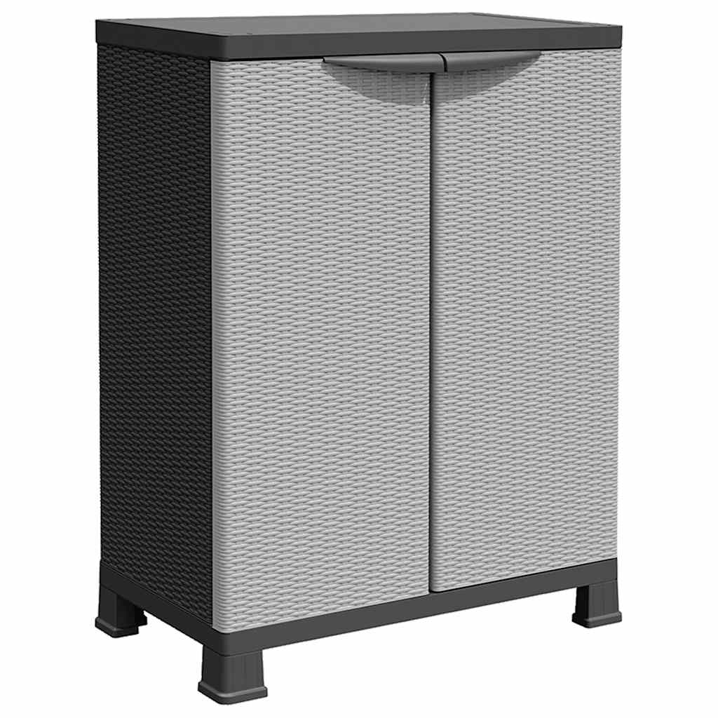 vidaXL Plastová skříňka 68 x 39 x 92 cm ratanový design