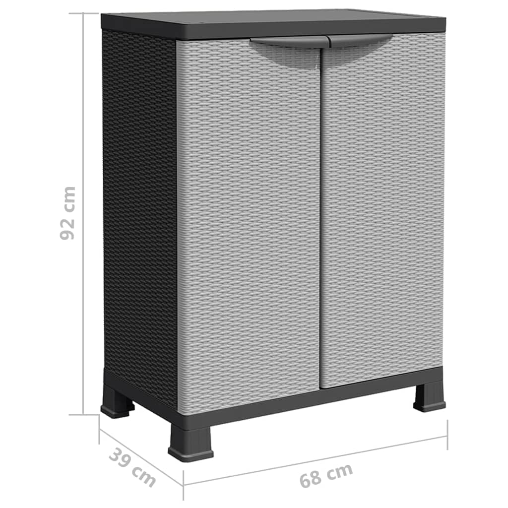 imagem de vidaXL Armário de plástico 68x39x92 cm design em vime9