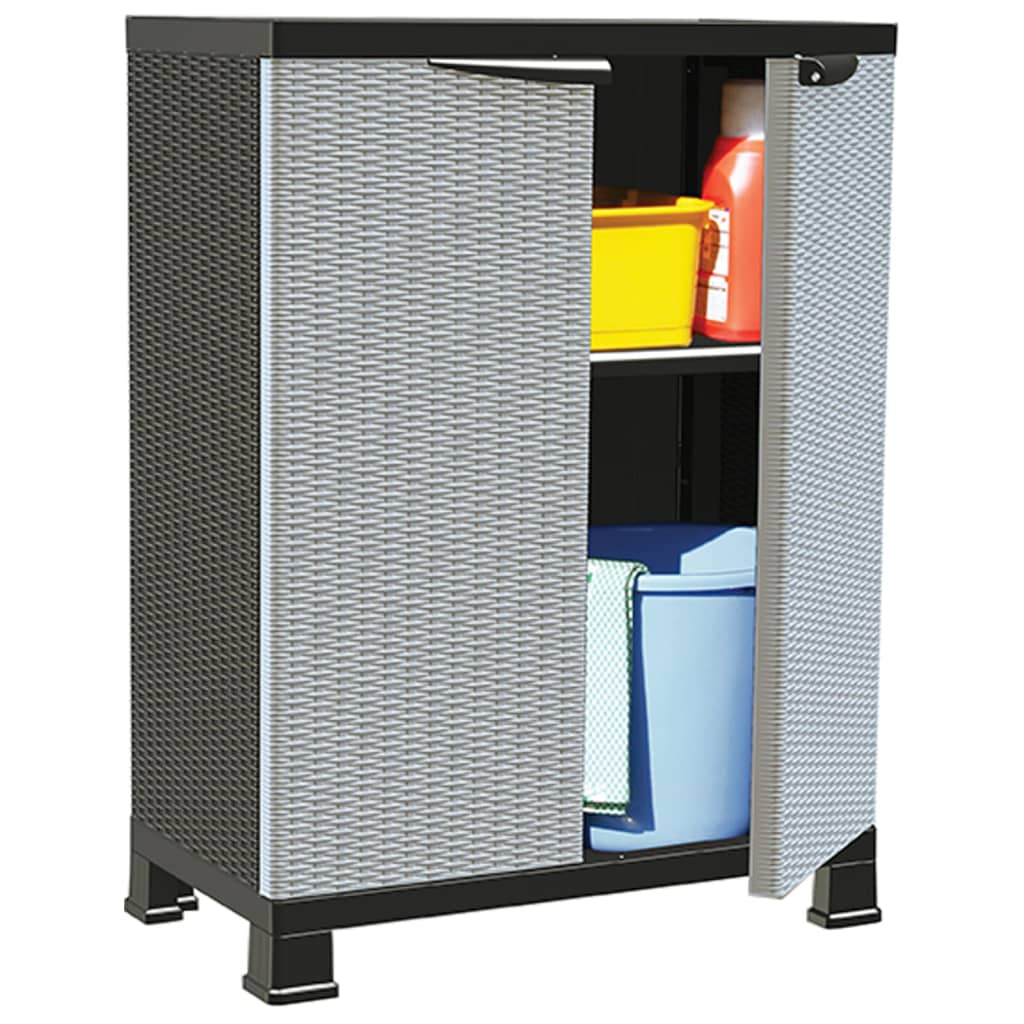 Kunststoffschrank 68x39x92 cm Rattan-Design