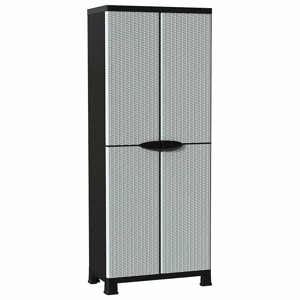 vidaXL Plastová skříňka 68 x 39 x 171,5 cm ratanový design
