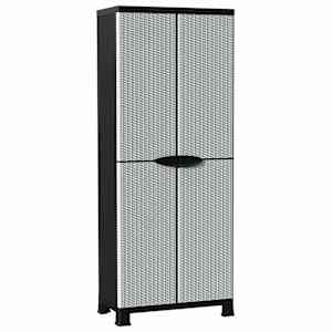 Plastová skříňka 68 x 39 x 171,5 cm ratanový design - obrázek 2