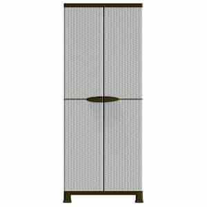 Plastová skříňka 68 x 39 x 171,5 cm ratanový design - obrázek 3