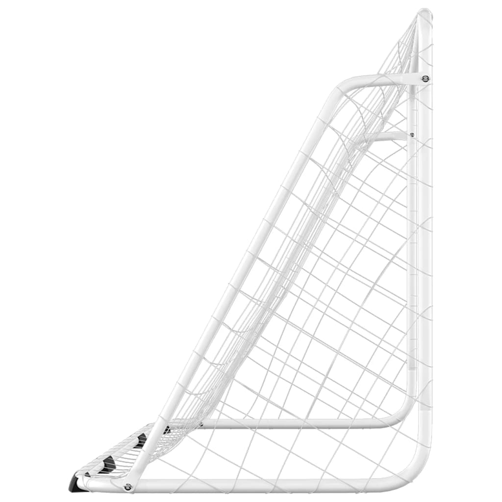 Alternativ bild 2 för VidaXl Fotbollsmål Med Nät Vit 180X90X120 Cm Stål