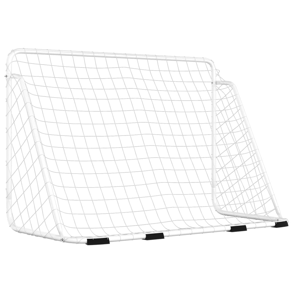 Alternativ bild 4 för VidaXl Fotbollsmål Med Nät Vit 180X90X120 Cm Stål
