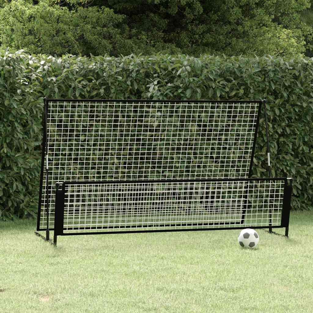 vidaXL 2-in-1 Rebounder und Fußballtor 202x104x120 cm Stahl