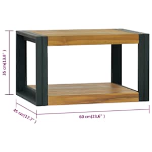 Koupelnová skříňka 60 x 45 x 35 cm masivní teakové dřevo - obrázek 6