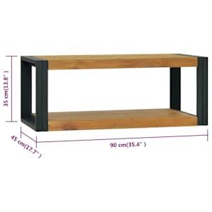 Koupelnová skříňka 90 x 45 x 35 cm masivní teakové dřevo - obrázek 6