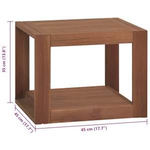 Nástěnná koupelnová skříňka 45 x 45 x 35 cm masivní teak - obrázek 6
