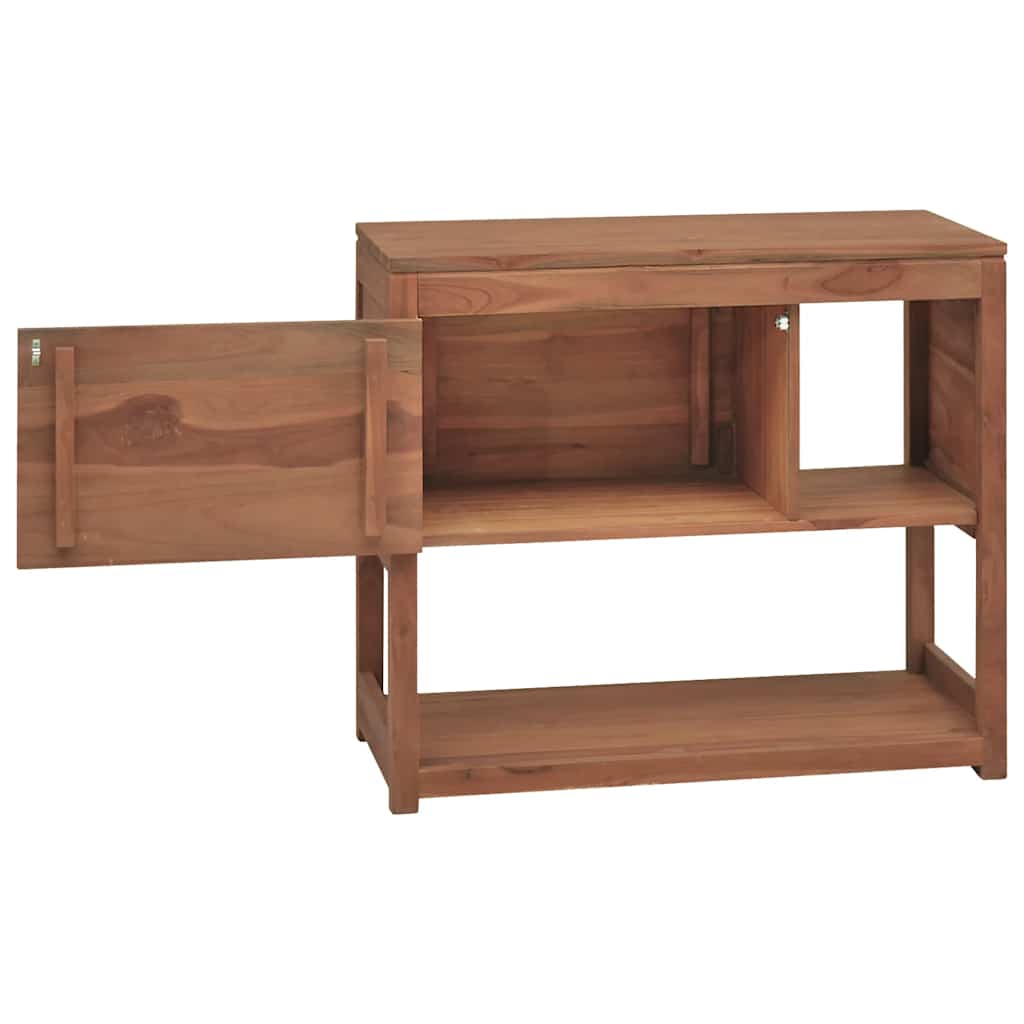 vidaXL Badkamerkast 85x40x75 cm massief teakhout afbeelding