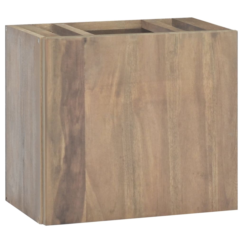 Image of vidaXL Wall-mounted Bathroom Cabinet 45x30x40 cm Solid Wood Teak