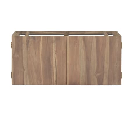 vidaXL Wand-Badschrank 90x39x40 cm Massivholz Teak