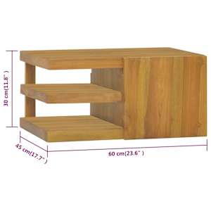 Nástěnná koupelnová skříňka 60 x 45 x 35 cm masivní teak - obrázek 9