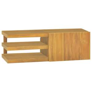Nástěnná koupelnová skříňka 90 x 40 x 30 cm masivní teak