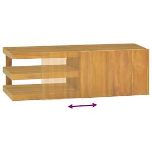 Nástěnná koupelnová skříňka 90 x 40 x 30 cm masivní teak - obrázek 6