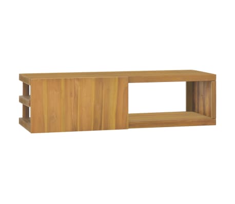vidaXL Veggmontert baderomsskap 110x40x30 cm heltre teak