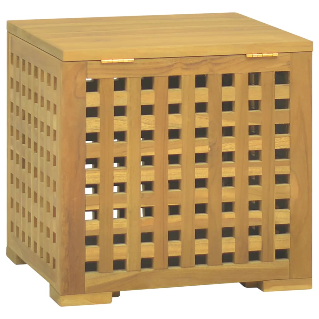 Úložný box na provazy 40 x 40 x 40 cm masivní teakové dřevo