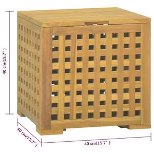 Úložný box na provazy 40 x 40 x 40 cm masivní teakové dřevo - obrázek 8