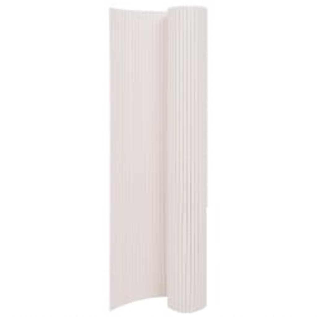 vidaXL Double-Sided Garden Fence 90×400 cm White