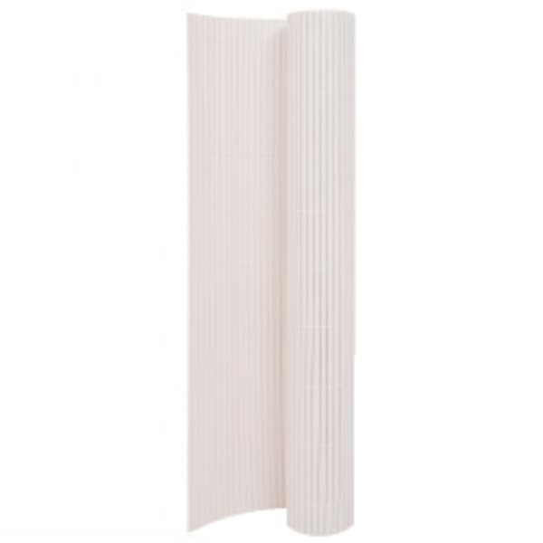 vidaXL kahepoolne piirdeaed 90 x 400 cm, valge