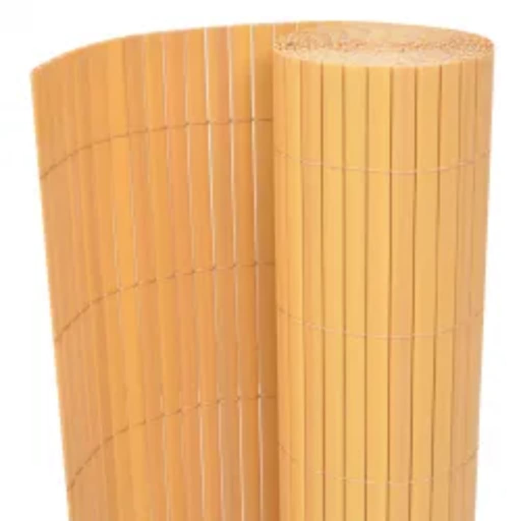 vidaXL Obojstranný záhradný plot 90x400 cm žltý
