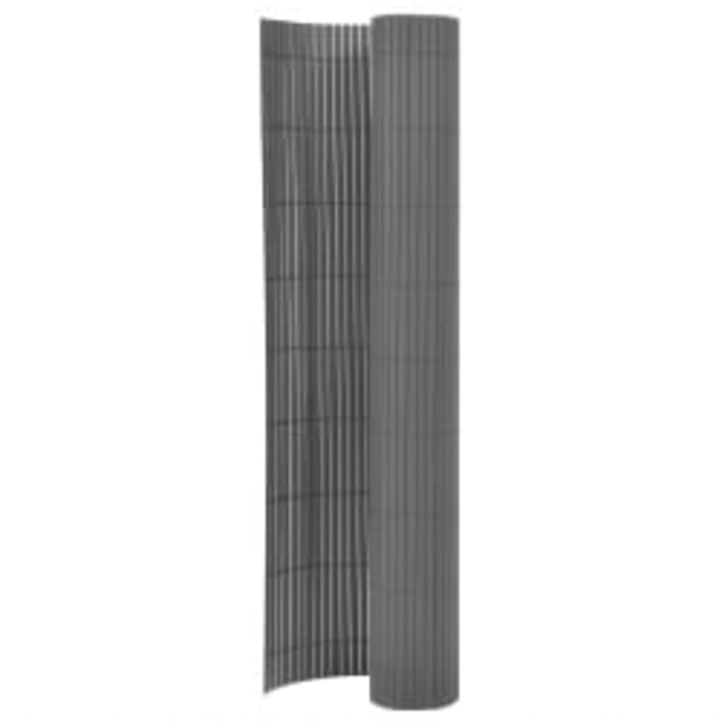 vidaXL dobbeltsidet havehegn 90x400 cm grå