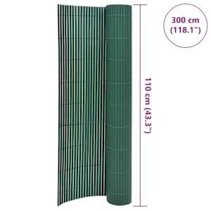 Oboustranný zahradní plot 110 x 300 cm zelený - obrázek 6