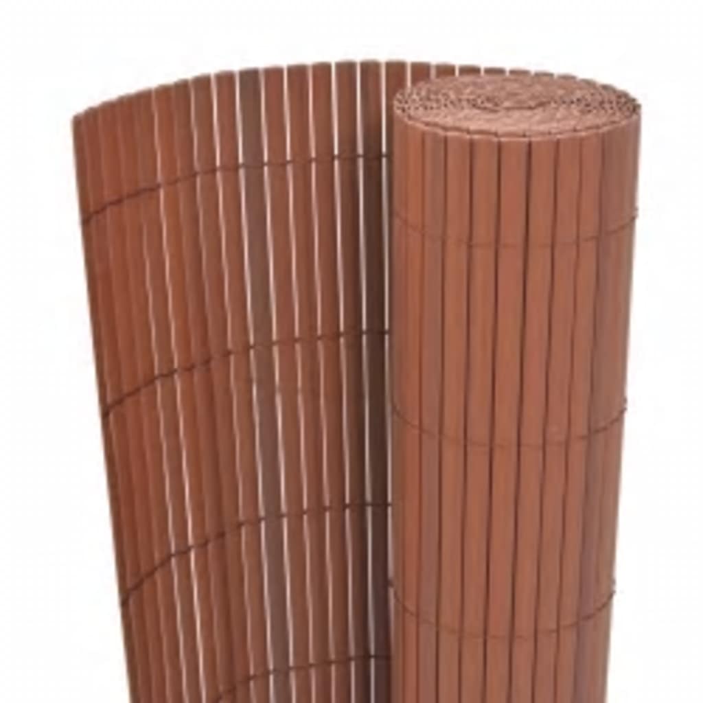 vidaXL Obojstranný záhradný plot 110x300 cm hnedý