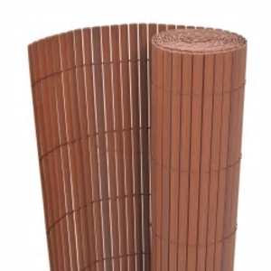 Oboustranný zahradní plot 110 x 300 cm hnědý - obrázek 2