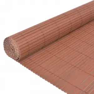 Oboustranný zahradní plot 110 x 300 cm hnědý - obrázek 3