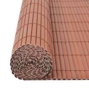 Oboustranný zahradní plot 110 x 300 cm hnědý - obrázek 4