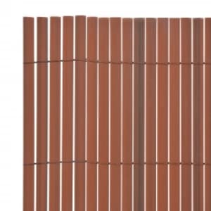 Oboustranný zahradní plot 110 x 300 cm hnědý - obrázek 5