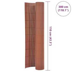Oboustranný zahradní plot 110 x 300 cm hnědý - obrázek 6