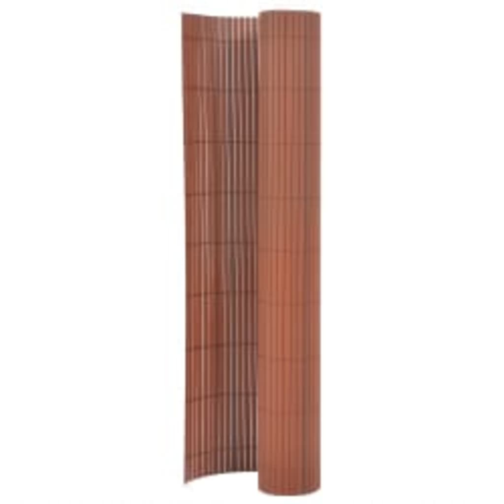 vidaXL Clôture de jardin double face 110x500 cm Marron