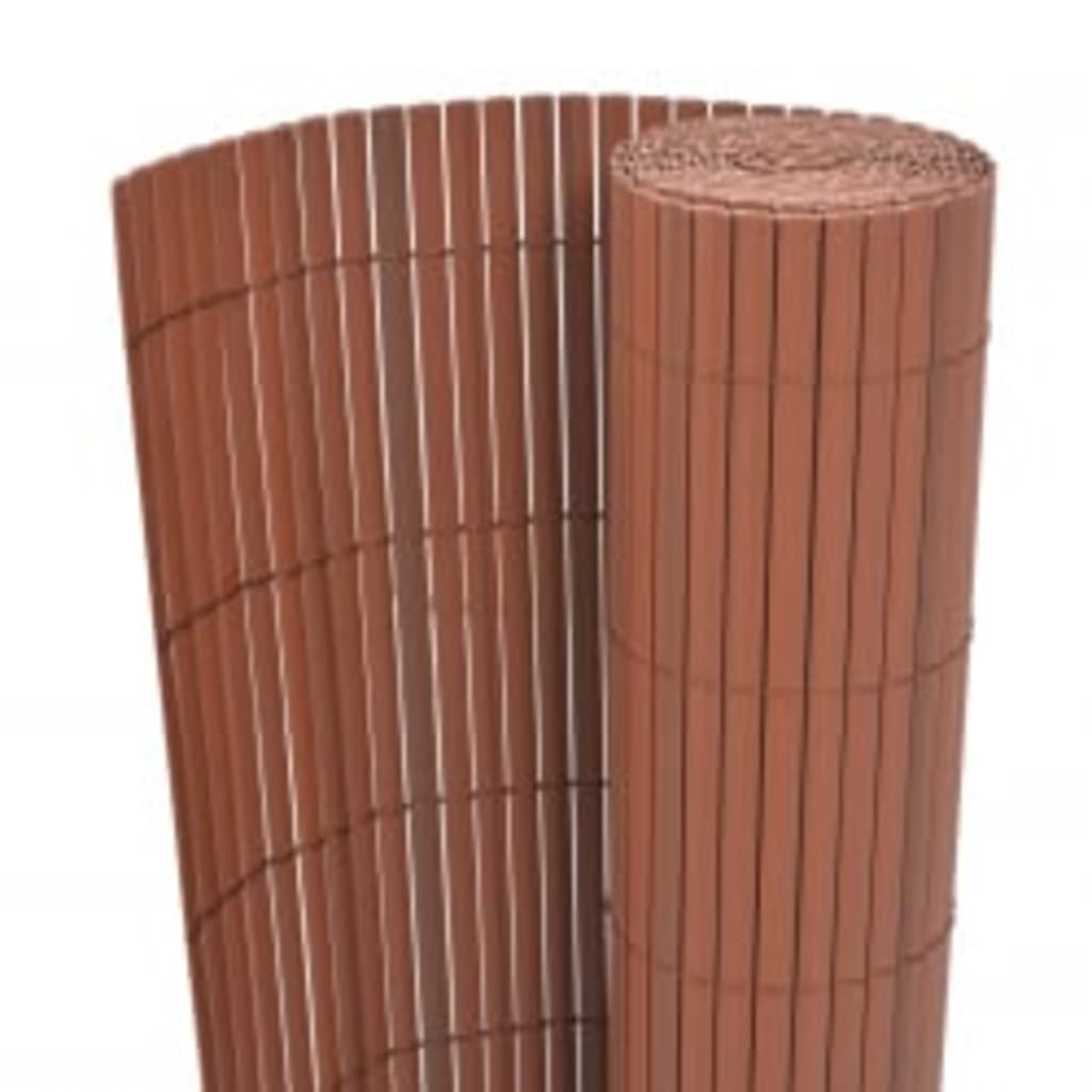 vidaXL barna kétoldalas kerti kerítés 110 x 500 cm