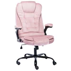 Pisarniški stol roza žamet