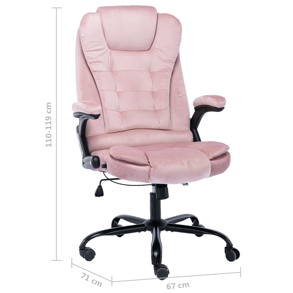 Fauteuil Coquillage en Velours Rose - WAHSON OFFICE CHAIRS