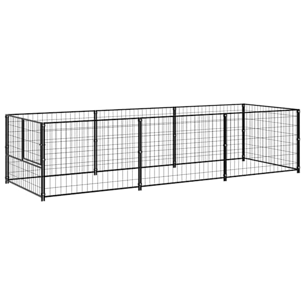 vidaXL koeraaedik, must, 3 m&sup2;, teras