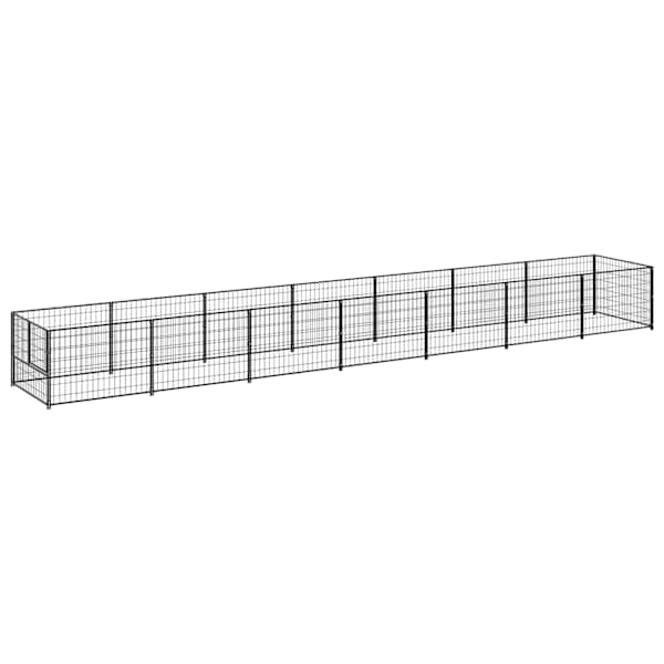 vidaXL koeraaedik, must, 7 m&sup2;, teras