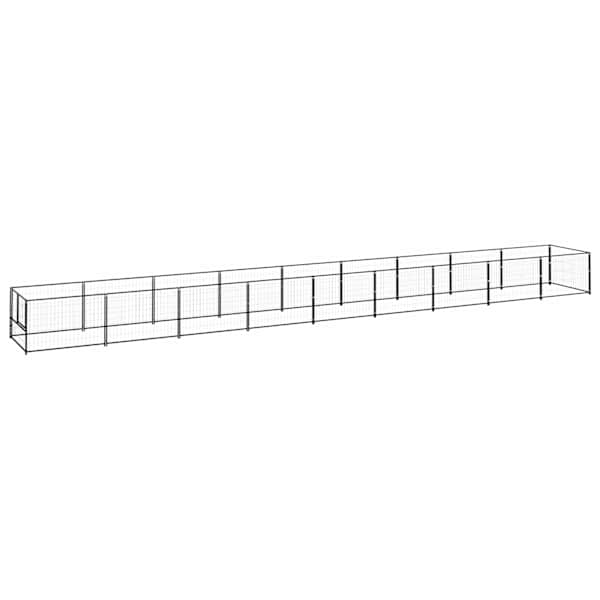 vidaXL koeraaedik, must, 9 m&sup2;, teras
